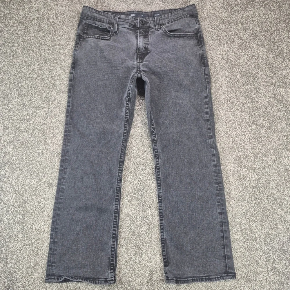 BKE Jake Bootcut Jeans Mens 34x30 Black Washed Stretch Denim